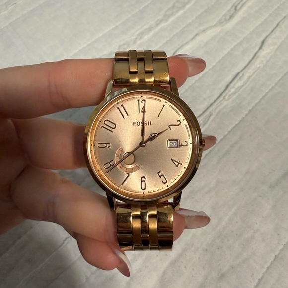 Fossil ES3789 Vintage Muse Rose Gold Tone Stainless Steel Watch – 40mm - Picture 1 of 6